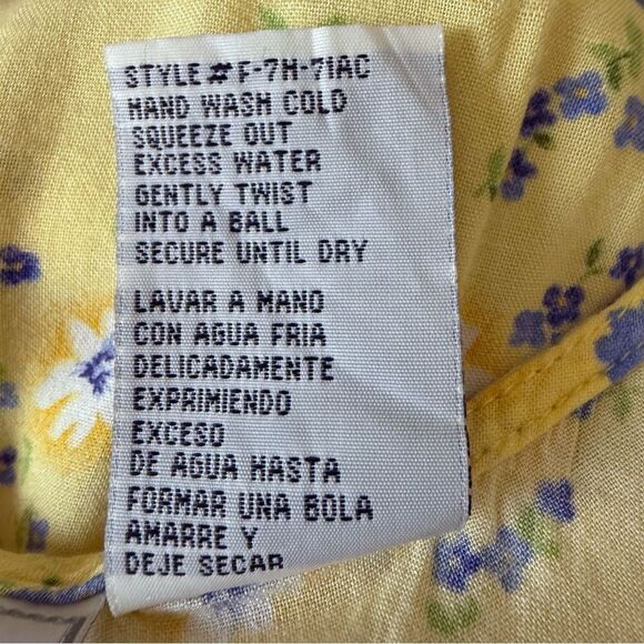 Studio Ease Plus Size Yellow Ditsy Floral Maxi Sundress 26W Cottagecore Style - Picture 7 of 9